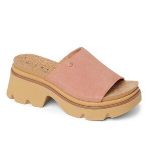 Vista Luxe Evie Suede Platform Slide Sandals